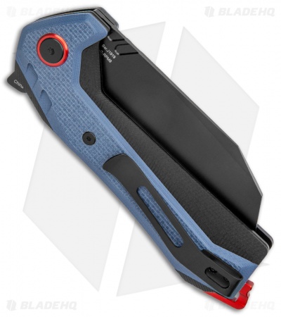 CJRB Tigris Liner Lock Knife Blue/Black G-10 (3.5" Black)