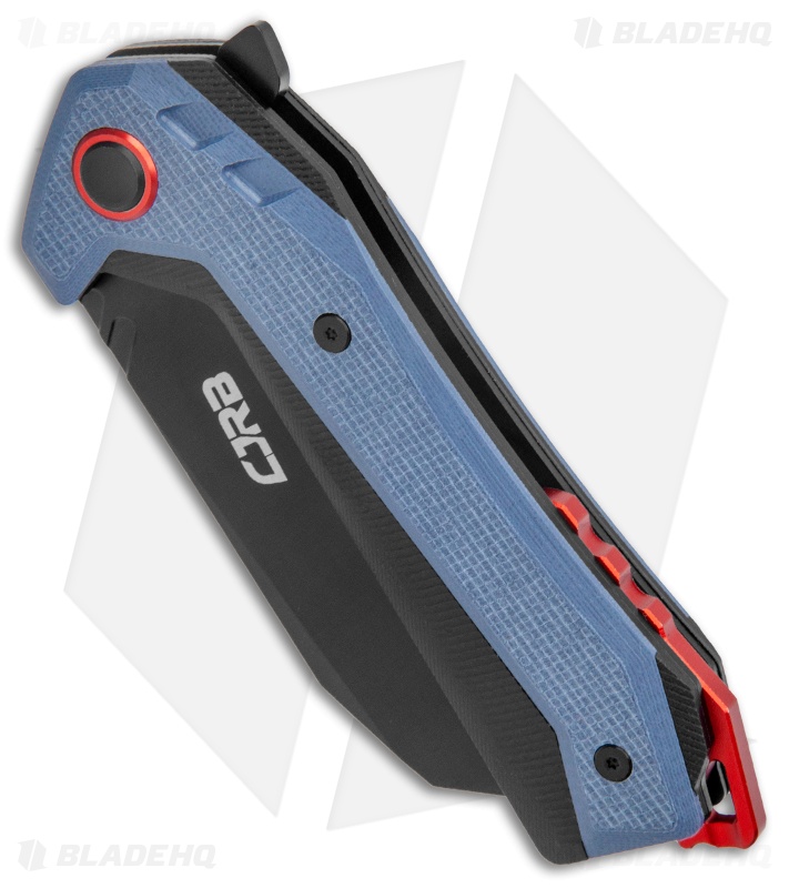 CJRB Tigris Liner Lock Knife Blue/Black G-10 (3.5" Black)