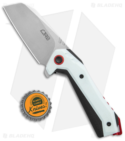 CJRB Tigris Liner Lock Knife White/Black G-10 (3.5" SW) J1919WH