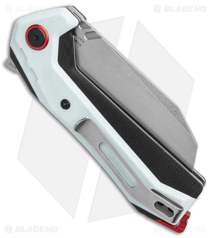 CJRB Tigris Liner Lock Knife White/Black G-10 (3.5" SW) J1919WH