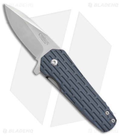 Camillus Wedge Drop Point Liner Lock Knife Gray GFN (2.4" Satin 420) CM19399