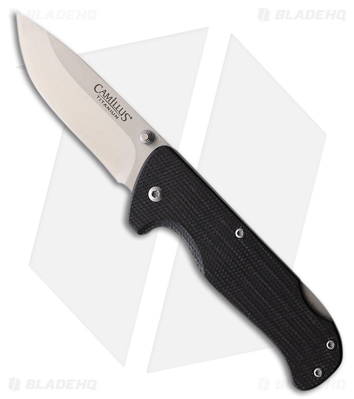 Camillus Bushcrafter Mini Lockback Knife Black Micarta Satin