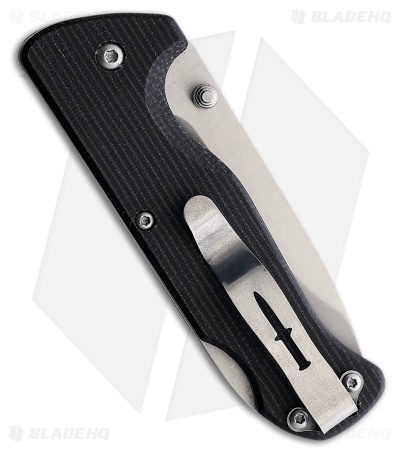 Camillus Bushcrafter Mini Lockback Knife Black Linen Micarta (3" Satin)