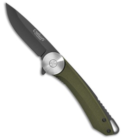 Camillus Cirque Liner Lock Knife Green G-10 (2.75" Black)