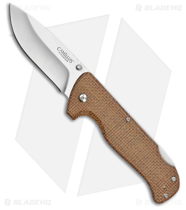 Camillus Bushcrafter Knife Brown Micarta Satin