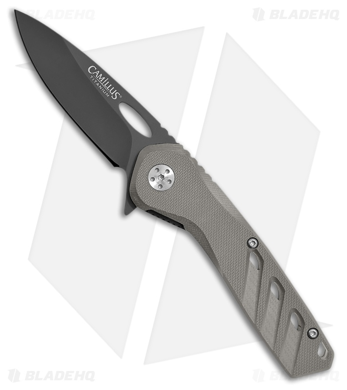 Camillus SLOT Liner Lock Knife Gray G-10 (2.75" Black)
