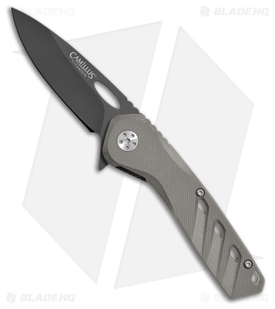 Camillus SLOT Liner Lock Knife Gray G-10 (2.75" Black)