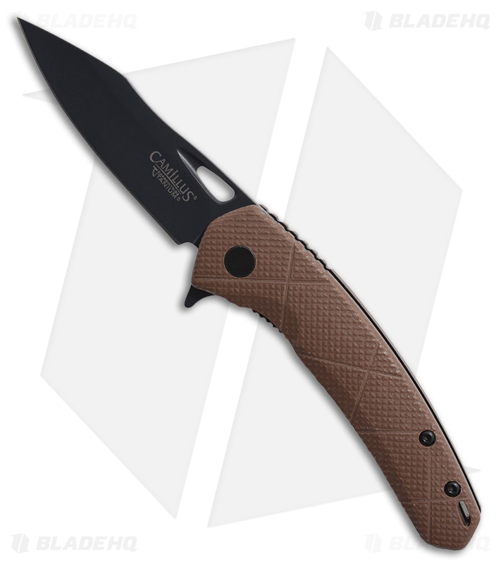 Camillus Blaze Liner Lock Knife Brown G-10 (2.75" Black)