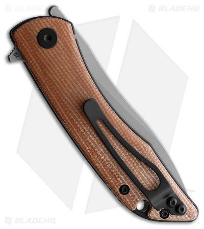 CMB Made Knives Blaze Liner Lock Knife Natural Micarta (3" Bead Blast D2)