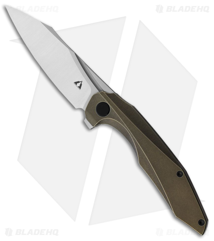 CMB Made Knives Dagon Frame Lock Knife Dark Bronze Titanium (3.6" SW M390)
