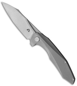 CMB Made Knives Dagon Frame Lock Knife Gray Titanium (3.6" SW M390)