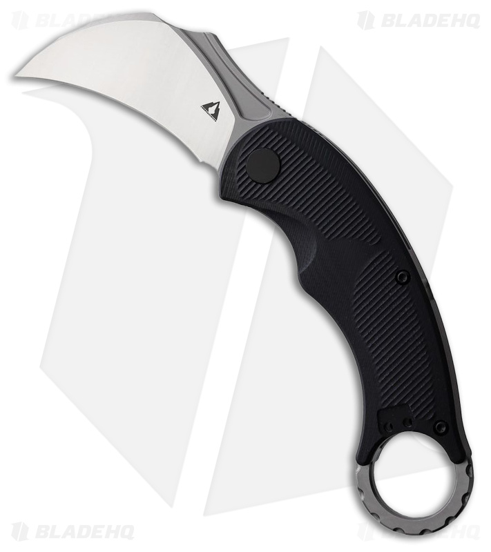CMB Made Knives Falcon Karambit Liner Lock Knife Black G-10 (2.6" Two-Tone)