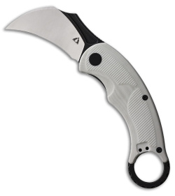 CMB Made Knives Falcon Karambit Liner Lock Knife White G-10 (2.6" Two-Tone)