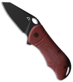 CMB Made Knives Hippo Liner Lock Flipper Knife Red G-10 (3" Black D2)