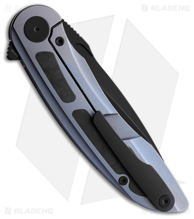 CMB Made Knives Knight Frame Lock Knife Titanium/Carbon Fiber (3.75" Black)