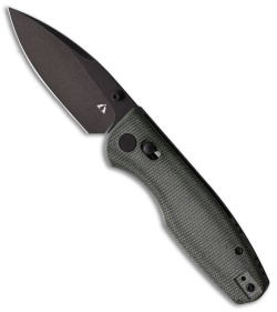 CMB Made Knives Predator Axis Lock Knife Green Micarta (3.4" Black)