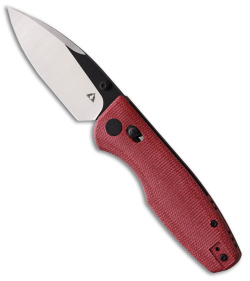 CMB Made Knives Predator Axis Lock Knife Red Micarta (3.4" Two-Tone)