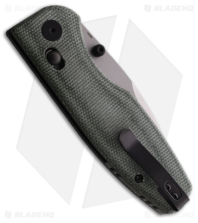 CMB Made Knives Predator Axis Lock Knife Green Micarta (3.4" Sand Blast)