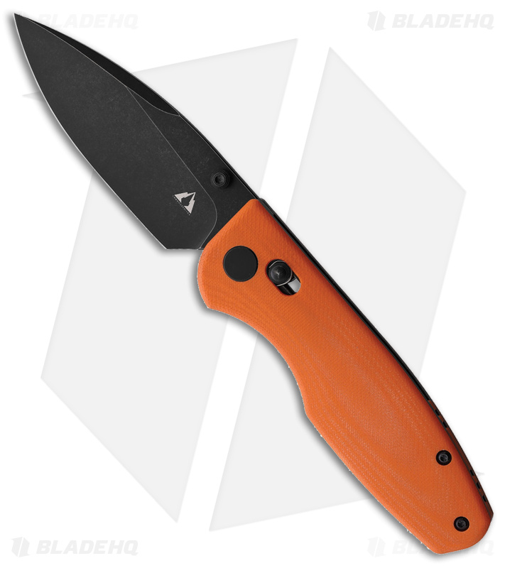 CMB Made Knives Predator Axis Lock Knife Orange G-10 (3.4" SW Black D2)