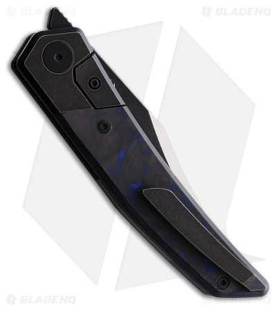 CMB Made Knives Zetsu Frame Lock Knife Titanium + Black/Blue CF (3.6" Two-Tone)