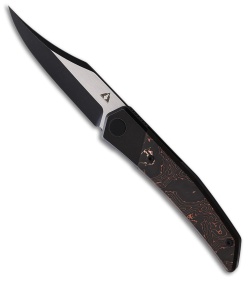 CMB Made Knives Zetsu Frame Lock Knife Ti + Copper Carbon Fiber (3.6" Two-Tone)