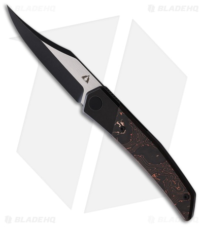 CMB Made Knives Zetsu Frame Lock Knife Ti + Copper Carbon Fiber (3.6" Two-Tone)
