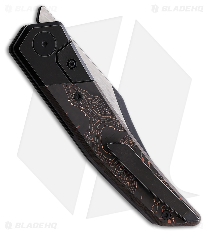 CMB Made Knives Zetsu Frame Lock Knife Ti + Copper Carbon Fiber (3.6" Two-Tone)