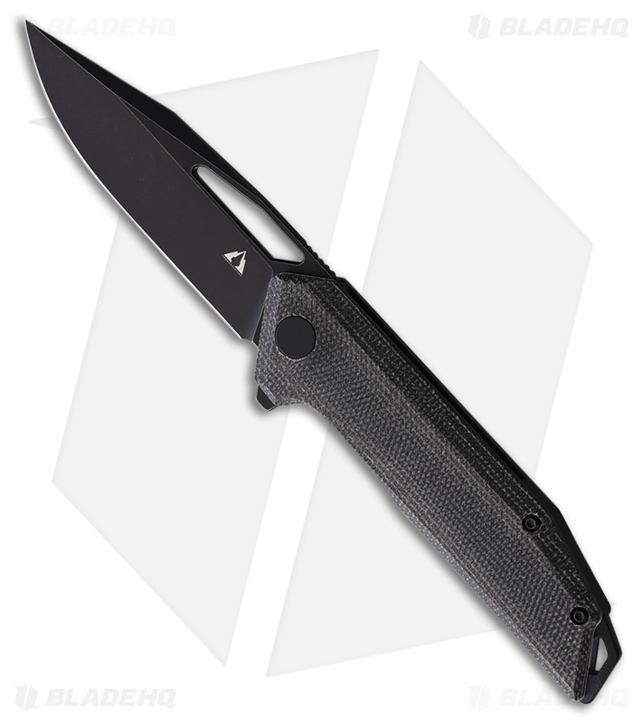 CMB Made Knives Lurker Liner Lock Knife Black Micarta (3.4" Black D2)