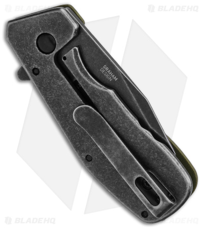 CRKT Graham Razelcliffe Frame Lock Knife OD Green G-10 (2.4" Black Stonewash)