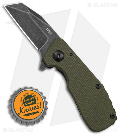 CRKT Graham Razelcliffe Frame Lock Knife OD Green G-10 (2.4" Black Stonewash)