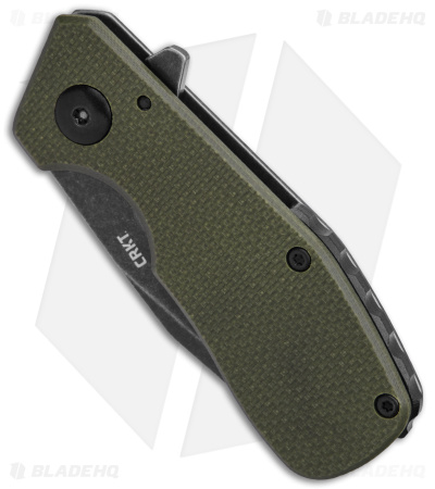 CRKT Graham Razelcliffe Frame Lock Knife OD Green G-10 (2.4" Black Stonewash)