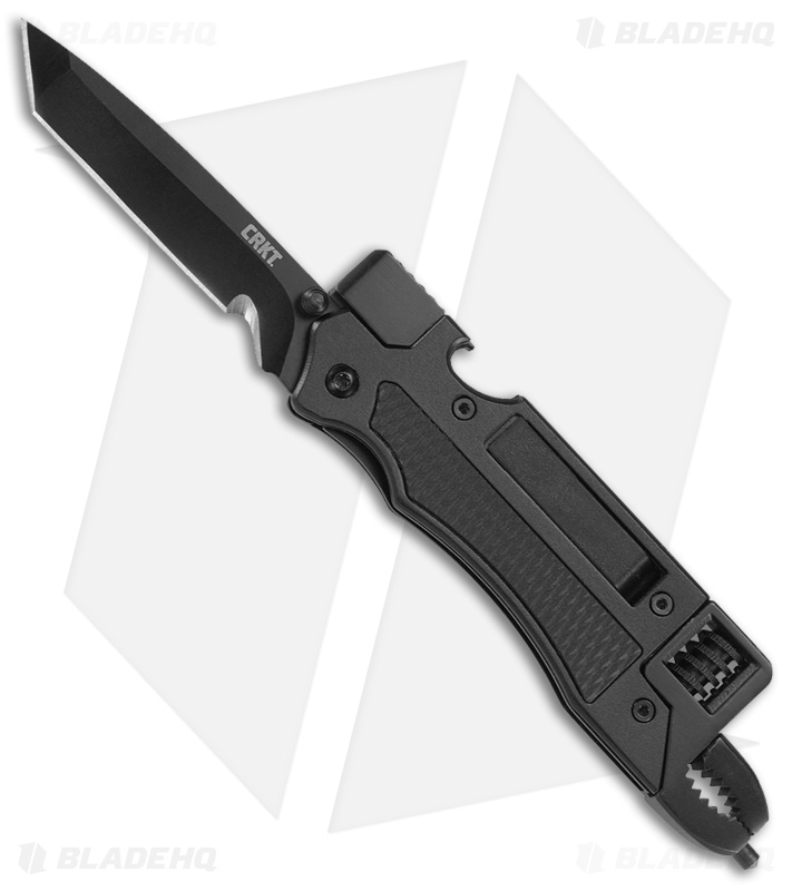 CRKT Septimo Tanto Liner Lock Knife Multi-Tool Black - Blade HQ
