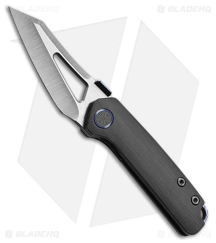 Cavol Denka Liner Lock Knife Black/Gray Titanium (2.6" Satin M390)
