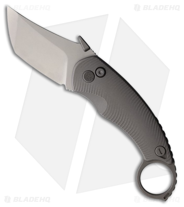 Cavol Kobra Button Lock Karambit Knife DLC Mirror Ti SW S90V
