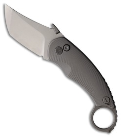 Cavol Kobra Button Lock Karambit Knife DLC Mirror Titanium (2.4&quot; SW S90V) | 222682