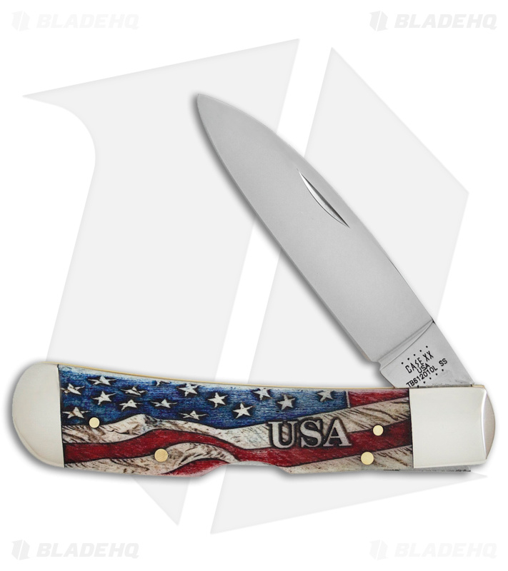 Case Tribal Knife Flag Bone (70099) TB612010L SS - Blade HQ