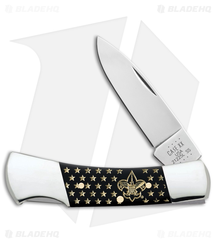 Case Cutlery BSA Embellished Trapper Knife Smooth Black (2.25" Tru-Sharp)