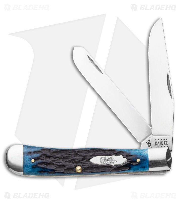 Case Cutlery Trapper Peach Seed Jigged Denim Blue Bone (6254 SS)