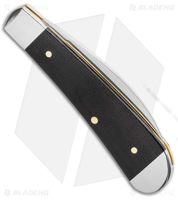 Case Sway Back Pocket Knife 3.125" Double Black Canvas Laminate (TB101117 SS)