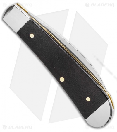 Case Sway Back Pocket Knife 3.125" Double Black Canvas Laminate (TB101117 SS)
