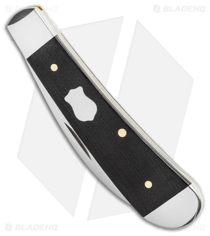 Case Sway Back Pocket Knife 3.125" Double Black Canvas Laminate (TB101117 SS)