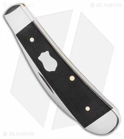 Case Sway Back Pocket Knife 3.125" Double Black Canvas Laminate (TB101117 SS)