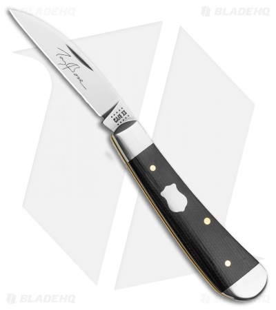 Case Sway Back Pocket Knife 3.125" Double Black Canvas Laminate (TB101117 SS)