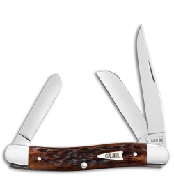 Case Cutlery Medium Stockman Knife 3.6&quot; Brown Bone Peach Seed Jigged (6318 SS) | 150072