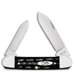 Case Knives Canoe Knife 3.6" Black Jigged Buffalo Horn (BH2131 SS) 65029