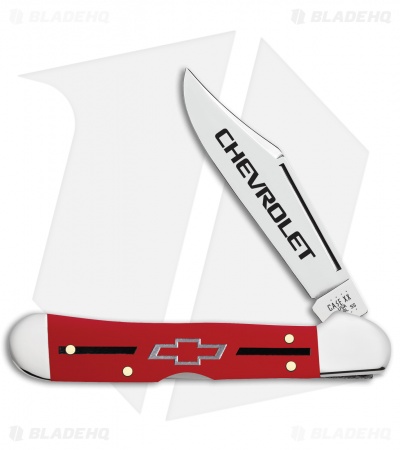  Case Mini Copperlock Knife 3.6" Red Chevrolet (41749L SS) 33706
