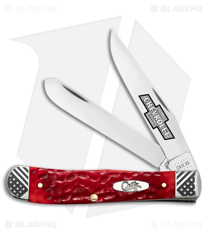 Case Chevrolet Trapper Knife 4.1" Dark Red Bone (6207SS)
