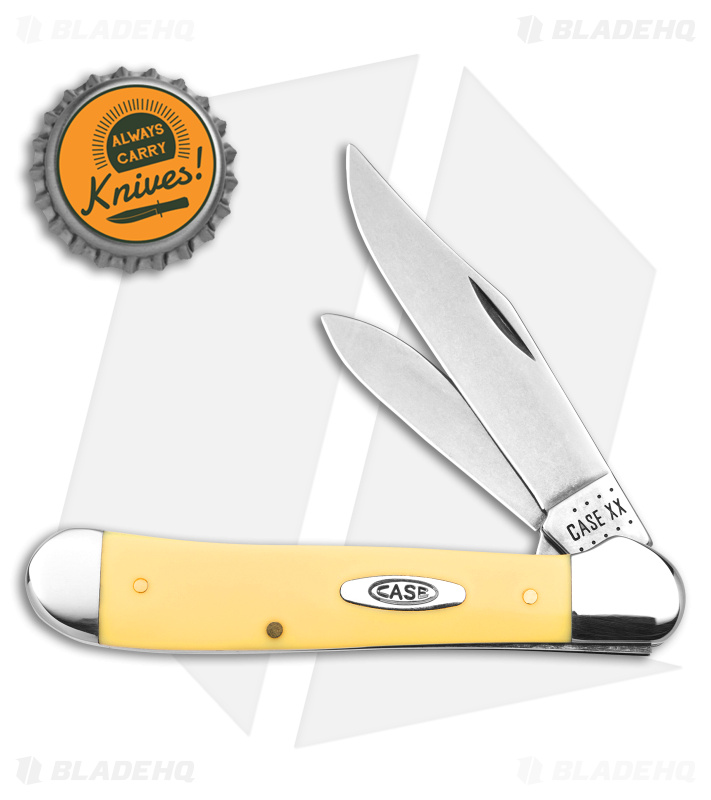 TechDraw２ Yellow Knife ModelB Case® | Yellow Synthetic CS Slimline Trapper Knife