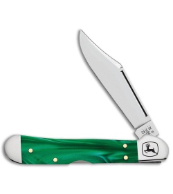 Case Cutlery Mini Copperlock John Deere Pocket Knife 3.6" Smooth Green Kirinite