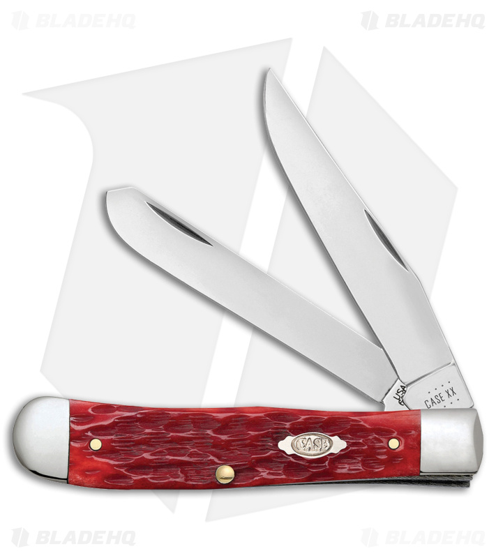 赤身 ２セット coppa Case Cutlery Trapper Knife Jig Dark Red Bone - Blade HQ
